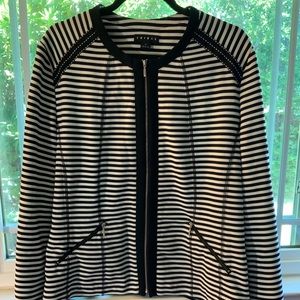 Tribal black and white striped jacket